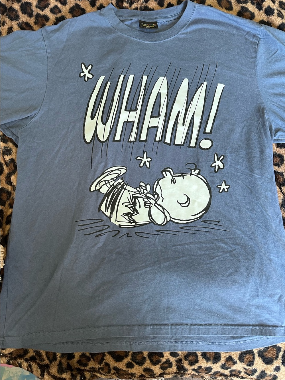 Teddy Fresh x Peanuts Blue T-Shirt with Charlie Brown Graphic
